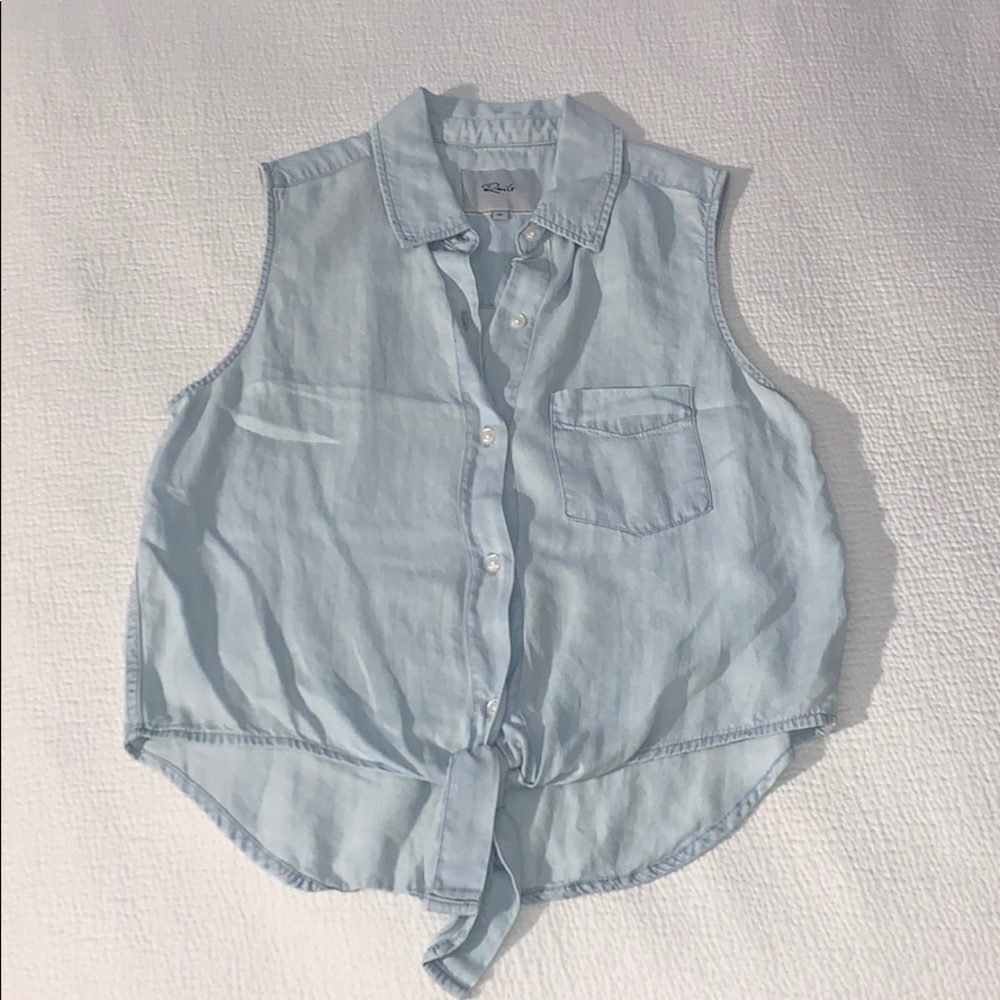 Rails denim sleeveless top